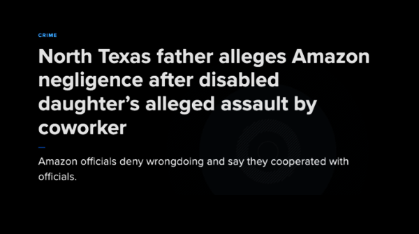 WFAA Coverage Amazon Worker